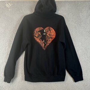 Conan Gray Superache Hoodie SZ Large Black Heart Graphic Rare Concert Tour Merch